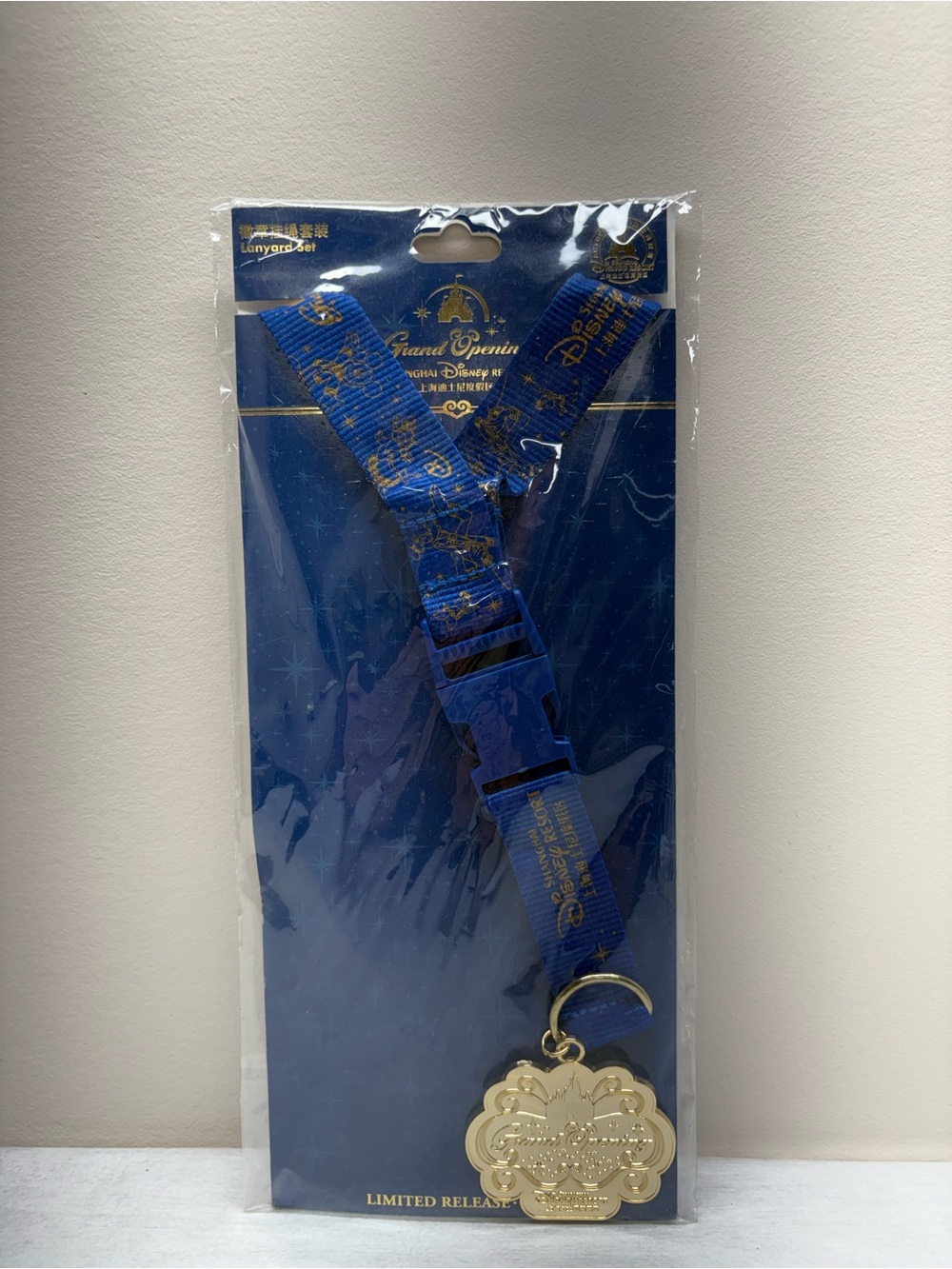 Shanghai Disney Resort Grand Opening Pin Lanyard Medal New Limited Release